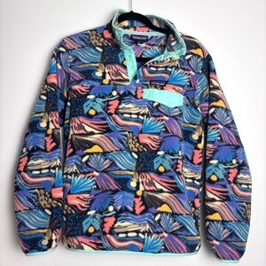 Patagonia Synchilla Fleece Women’s XS Snap-T Pullover Joy Pitch Print